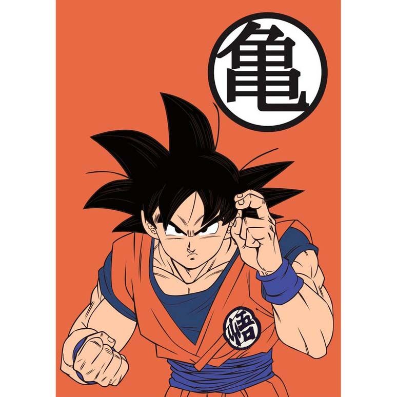 Manta Polar Son Goku Base Dragon Ball Z 100 x 140 cms | Kurogami Manta Polar Son Goku Base Dragon Ball Z 100 x 140 cms | Kurogami