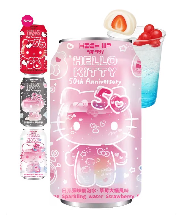 Strawberry Mochi Ramune Soft Drink Hello Kitty 50th Anniversary