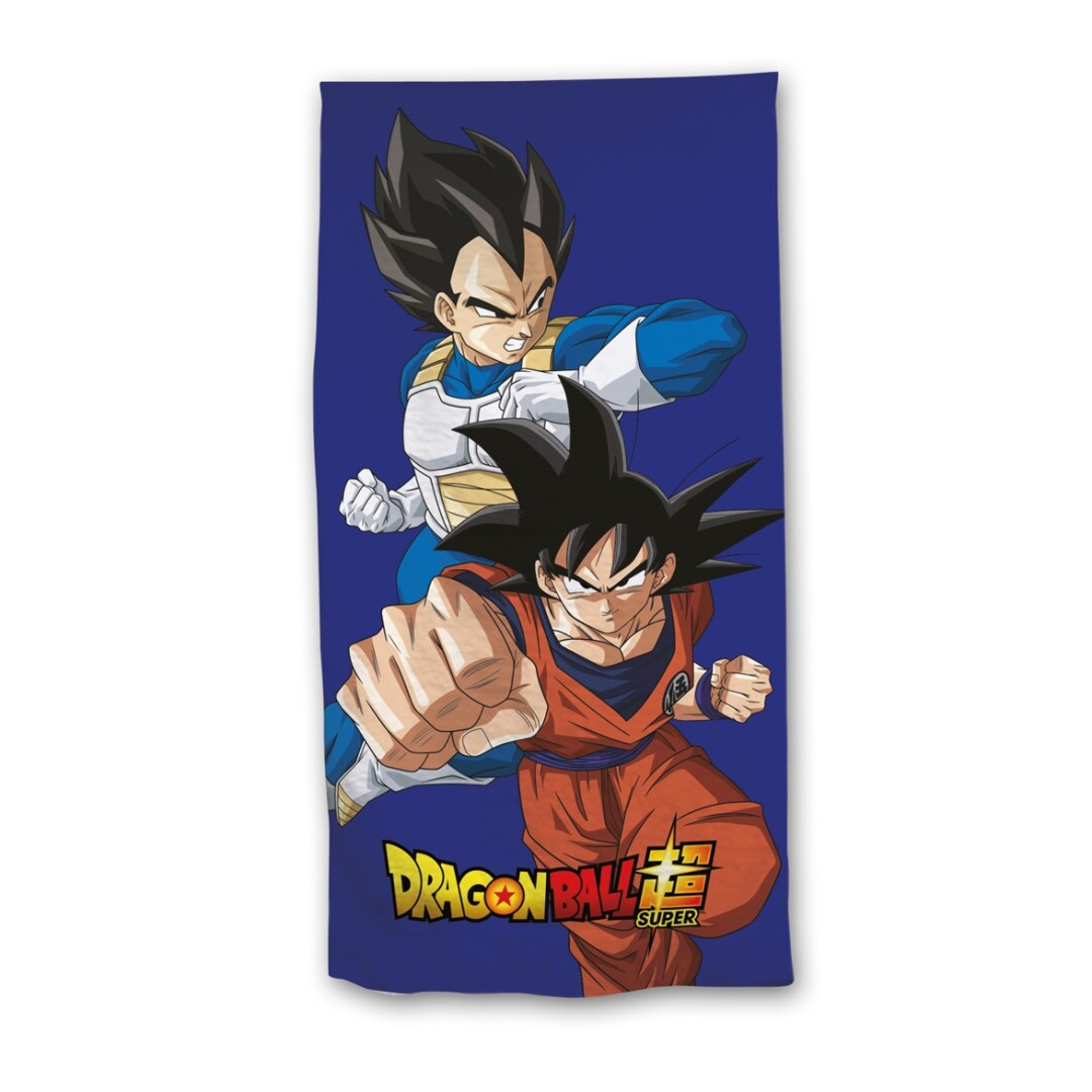 Toalla Son Goku y Vegeta Dragon Ball Super 140 x 70 cms | Kurogami