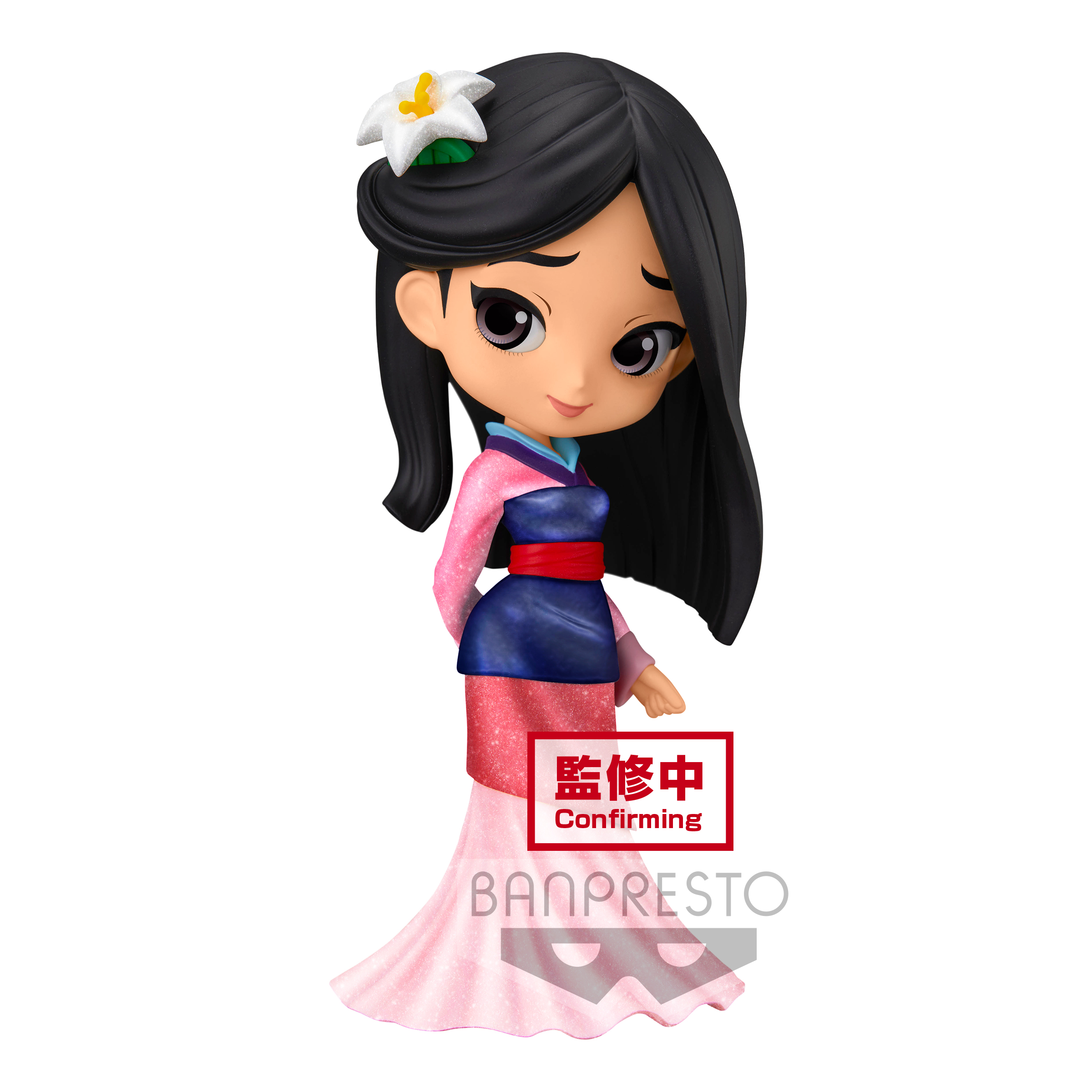 Mulan Glitter Line Figure Disney Q Posket Kurogami