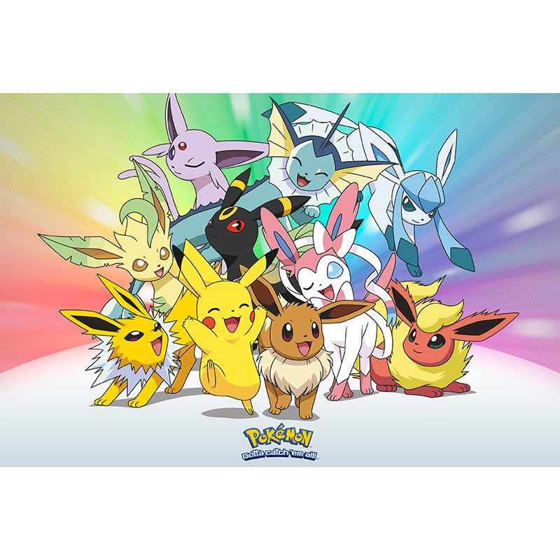 イーブイ　ポスター Pikachu & Eevee Evolutions Poster Pokemon 91.5 x 61 cms | Kurogami