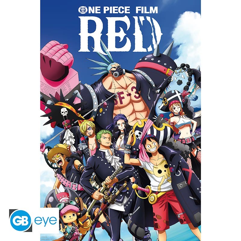 Full Crew Poster One Piece Red 91 5 X 61 Cms Kurogami