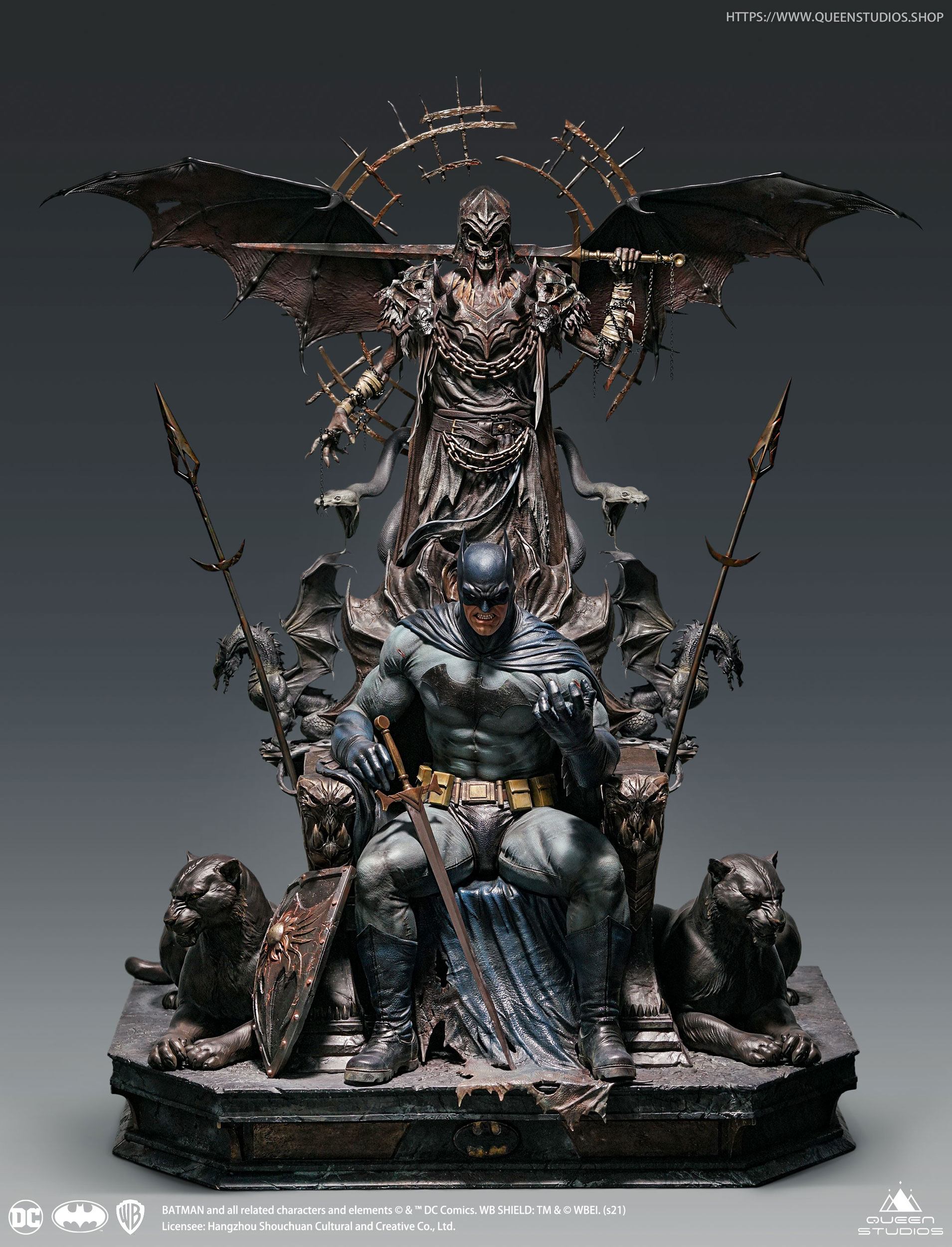 Resina Batman on Throne Premium Edition DC Comics Queen Studios | Kurogami