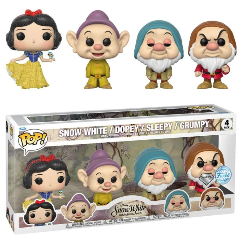Funko POP! Disney ダイヤモンドCollection 4体セット Snow White and the Seven Dwarfs Disney Diamond Collection Funko