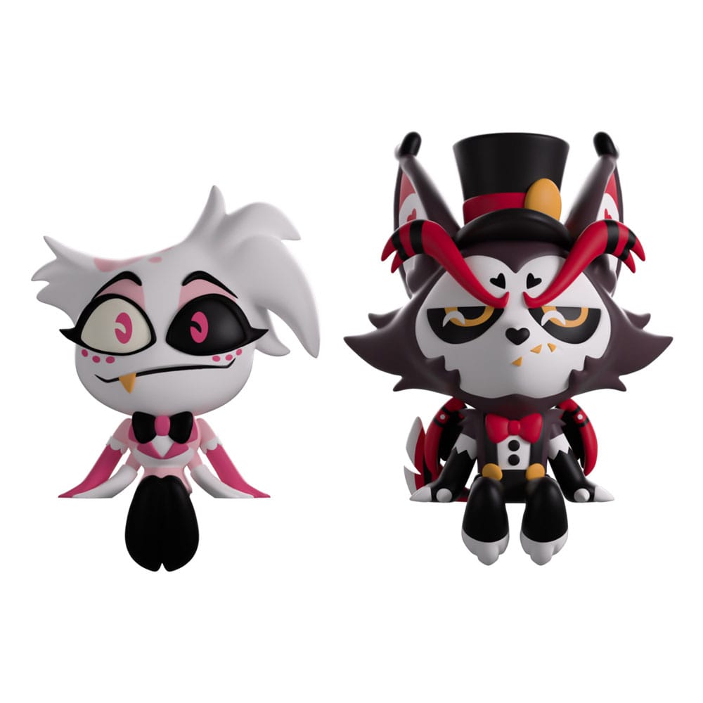 HAZBIN HOTEL Husk Angel Dust フィギュア Set 2 Figuras Angel Dust & Husk Hazbin Hotel Co. Youtooz Buddiez