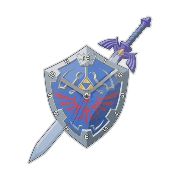 Shield & Sword Metal Wall Clock The Legend Of Zelda Nintendo