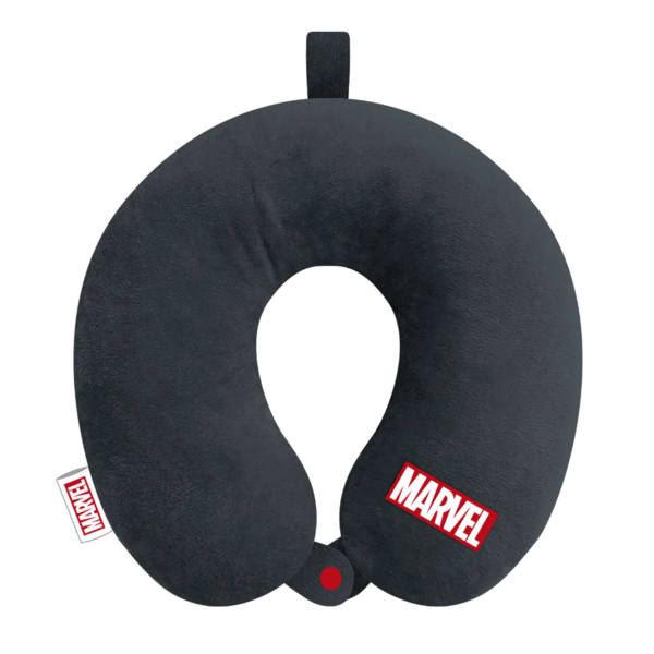 Marvel Comics Logo Travel Cushion Grey