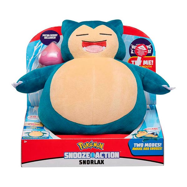 Snorlax Plush Toy Snooze Action Pokémon 25 cms