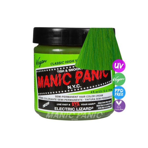 Classic Neon Electric Lizard Fantasy Dye Manic Panic