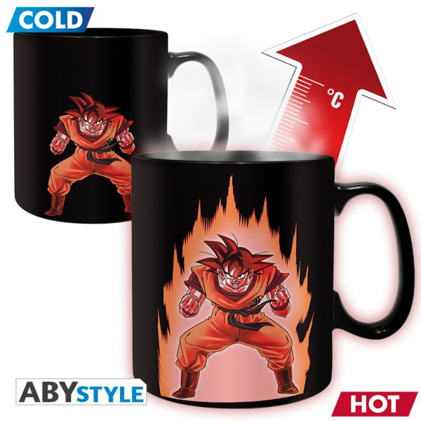 Taza Térmica Son Goku Kaioken y Shenron Dragon Ball Z 460 ml