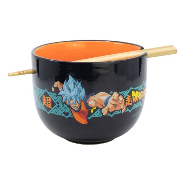 Bol Ramen con Palillos Son Goku y Vegeta Dragon Ball Super