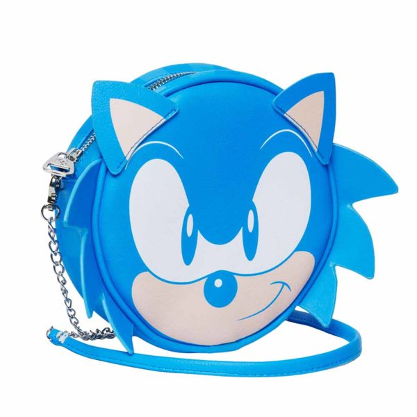 Bolso Sonic Cara Azul Sonic The Hedgehog
