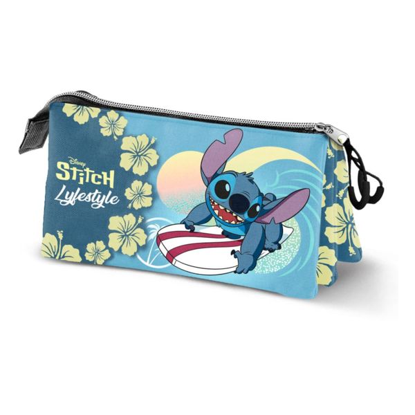 Surf Lifestyle Triple Pencil Case Lilo & Stitch Disney