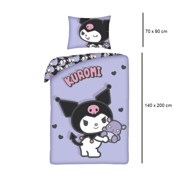 Purple Kuromi Duvet Cover Sanrio 140 x 200 cm