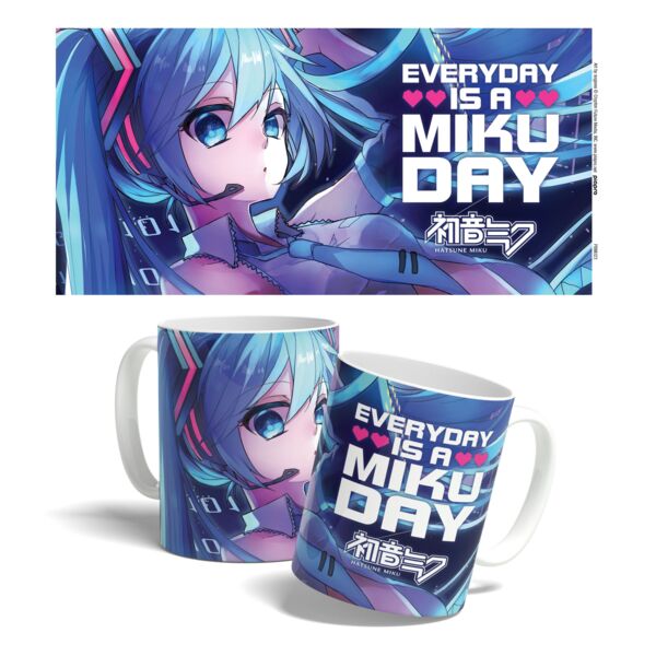 Taza Hatsune Miku Everyday is a Miku Day Vocaloid 325 ml
