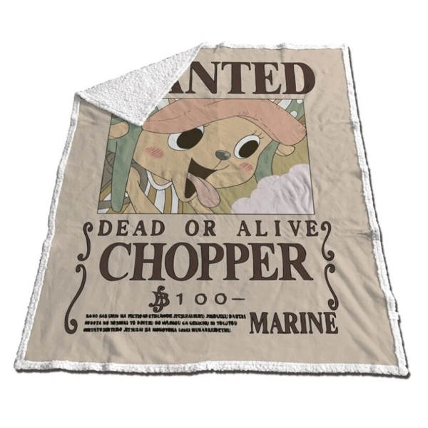 Chopper Wanted Sherpa Blanket One Piece 130 x 170 cms