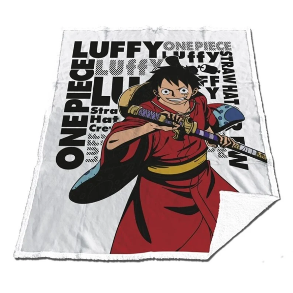 Monkey D. Luffy Wano Sherpa Blanket One Piece 130 x 170 cms