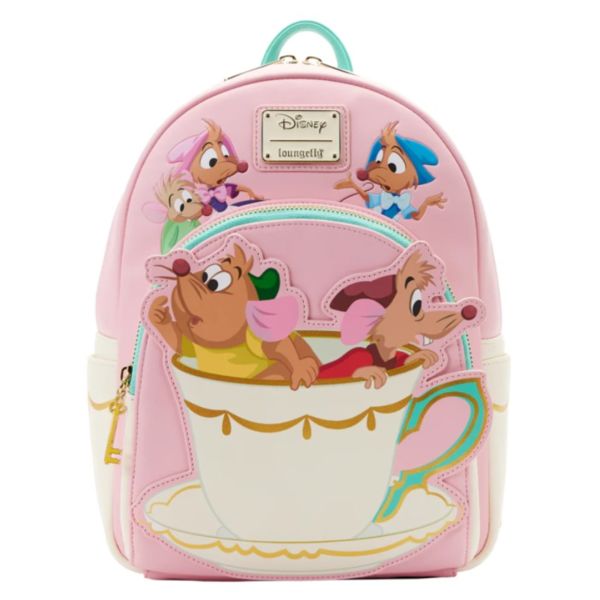 Gus and Jack in Tea Cup Backpack Cinderella Disney Loungefly