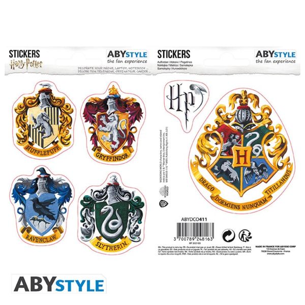 Pegatinas Decorativas Escudo Hogwarts y Casas Harry Potter | Kurogami