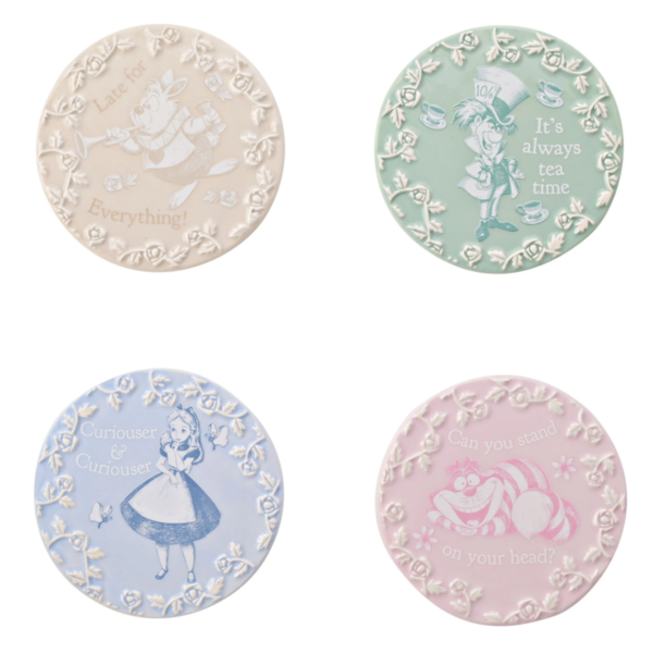 Coasters Set 4 Alice in Wonderland Disney 