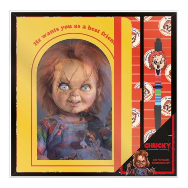 Set Papelería Chucky Muñeco Diabólico 2 piezas