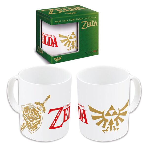 Taza Blanca Escudo Trifuerza The Legend of Zelda 325 ml