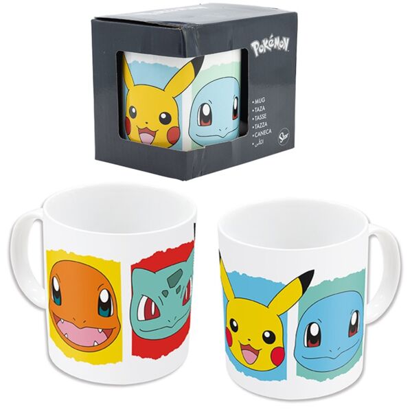 Pikachu & Initials Kanto Field White Mug Pokémon 325 ml