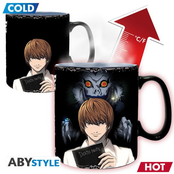 Light Yagami Kira, Ryuk & L Heat Change Mug Death Note 460 ml