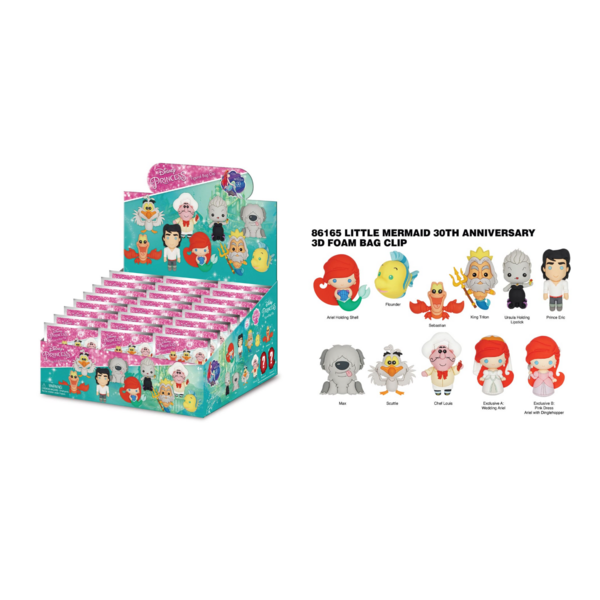 Llavero Colgante 3D La sirenita Disney (Aleatorio)