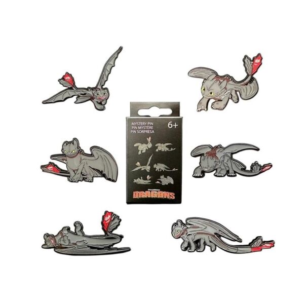 Toothless Enamel Pins Blind Box How to train your Dragon Dreamworks Loungefly (Random)