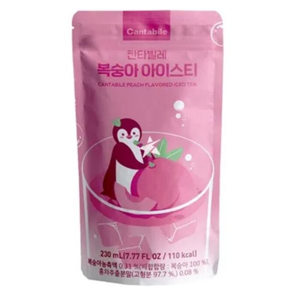 Peach Iced Tea Drink Cantabile 230 ml
