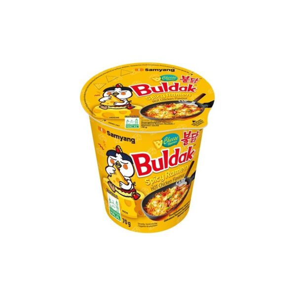 Bol Ramen Buldak Noodles Instantáneos Sabor Pollo y Queso Samyang 70 g
