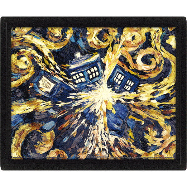 Poster 3D Lenticular Exploding Tardis Doctor Who 26 x 20 cms