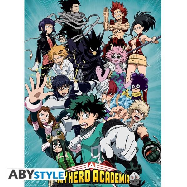 Poster Clase 1-A My Heroe Academia 52 x 38 cms