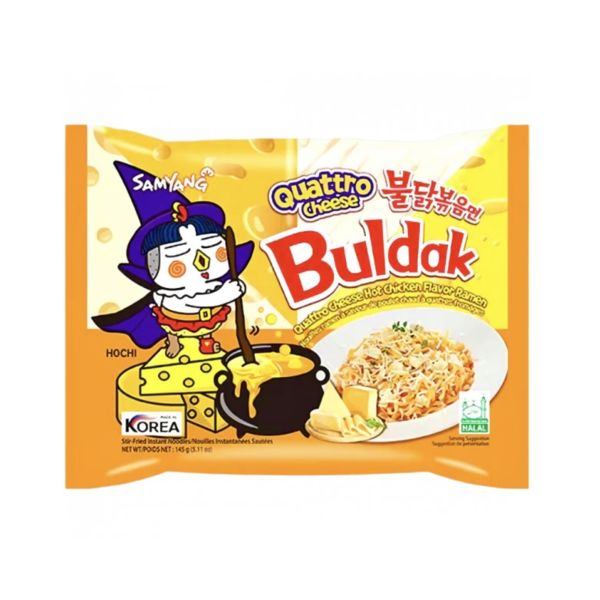 Ramen Buldak Noodles Sabor Pollo 4 Quesos Samyang 145 g
