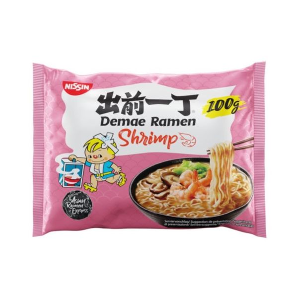 Shrimp Ramen Demae Noodles Nissin 100 g