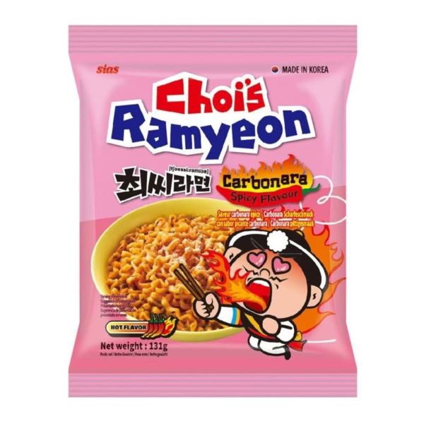 Ramen Noodles Instantáneo Sabor Carbonara Picante Choi's Ramyeon Sias 131 g