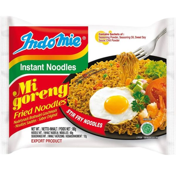 Ramen Mi Goreng Noodles Instántaneos Sabor Picante Indomie 80 g