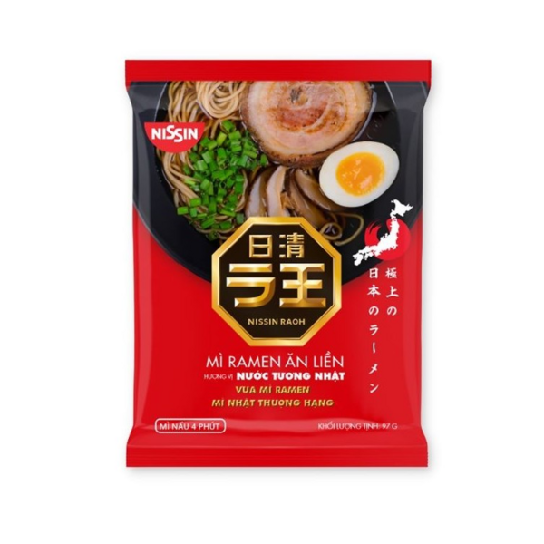 Ramen Noodles Raoh Sabor Japonés y Salsa de Soja Nissin 97 g