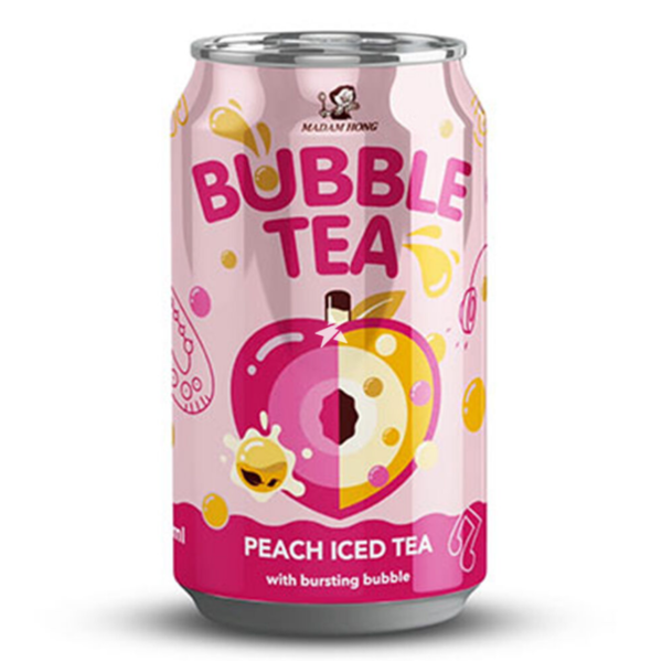 Bubble Tea Madam Hong soft drink peach flavour