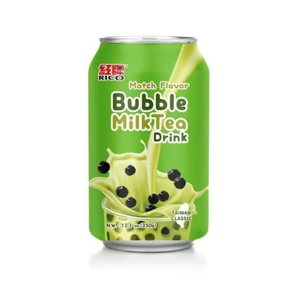 Matcha with Tapioca Bubble Tea Soft Drink RICO 340 ml