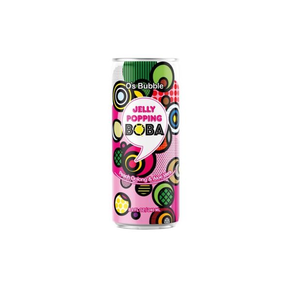 Refresco Bubble Tea Sabor Oolong Melocotón y Aloe Vera O's Bubble 240 ml
