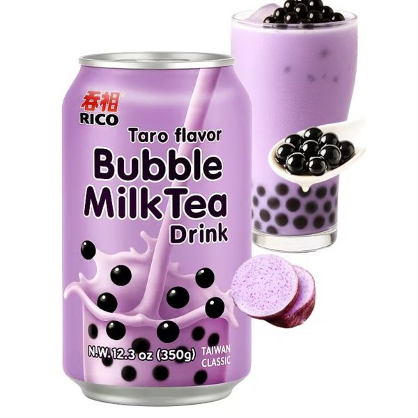 Refresco Bubble Tea Sabor Taro con Tapioca RICO 340 ml