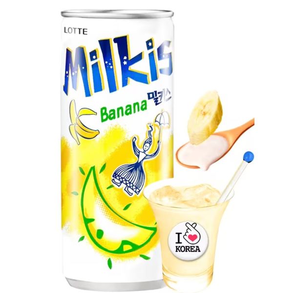 Banana Milkis Soft Drink Lotte 250 ml