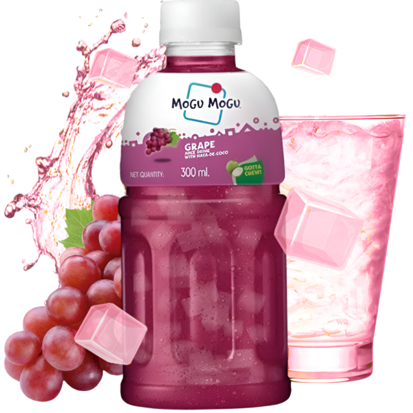 Refresco Mogu Mogu Sabor Uva con Nata de Coco 320 ml