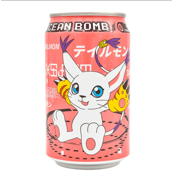 Digimon Tailmon Ocean Bomb Drink Sparkling Water pomegranate flavour