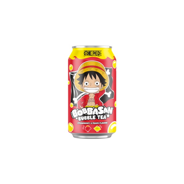 One Piece Bubble Tea soft drink Strawberry & Peach Flavour