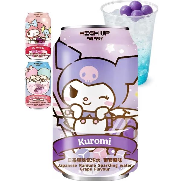 Grape Ramune Soft Drink Sanrio HIGH UP 330 ml