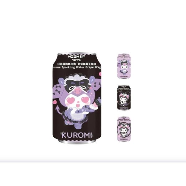 Wagashi Grape Ramune Soft Drink Kuromi Sanrio HIGH UP Limited Edition 330 ml