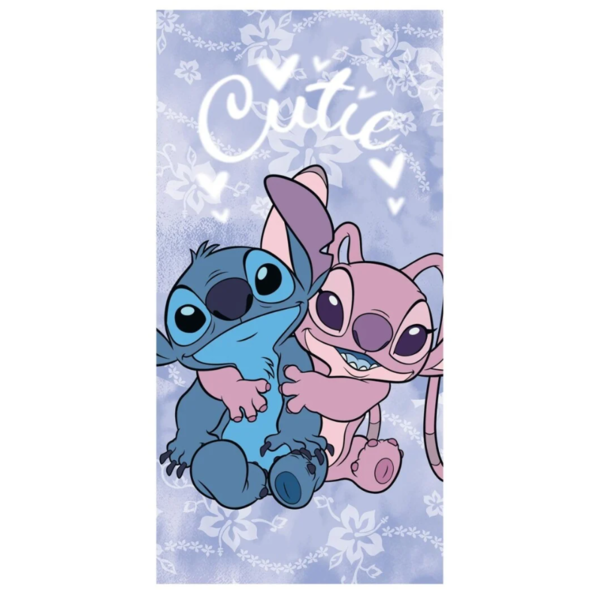 Cutie Purple Towel Beach Angel & Lilo & Stitch Disney 140 x 70 cms